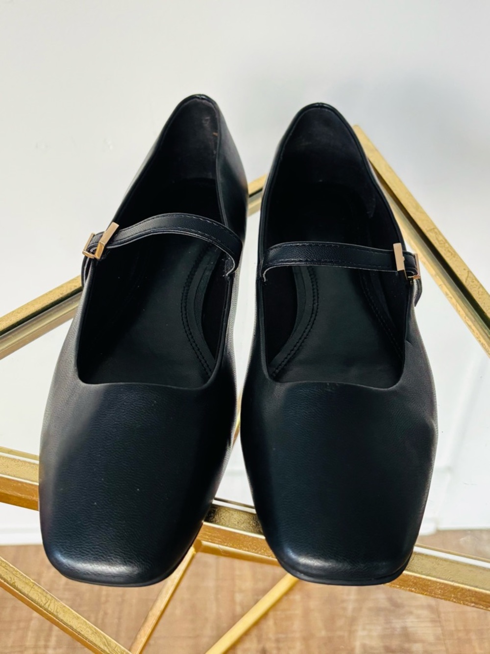 H&M black Mary Jane ballet flats shoes women's size 39